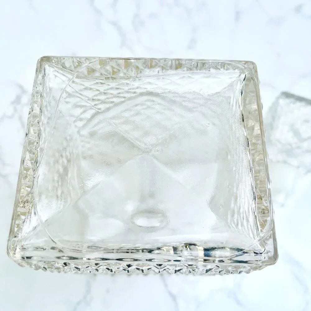Vintage 1960s I.W. Harper Diamond Point Clear Cut Scotch Rye Liquor Decanter